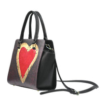 Load image into Gallery viewer, Red Big Heart Classic Handbag Top Handle | JSFA - JSFA - Original Art On Fashion by Jenny Simon
