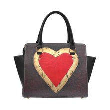 Load image into Gallery viewer, Red Big Heart Classic Handbag Top Handle | JSFA - JSFA - Original Art On Fashion by Jenny Simon