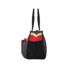 Load image into Gallery viewer, Red Gold Heart Pool Beach Tote | JSFA - JSFA - Art On Fashion by Jenny Simon
