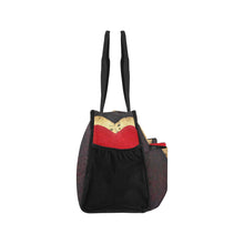Load image into Gallery viewer, Red Gold Heart Pool Beach Tote | JSFA - JSFA - Art On Fashion by Jenny Simon