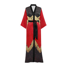 Load image into Gallery viewer, Red Heart 56&quot; EXTRA LONG Kimono Robe For Tall Women | JSFA - JSFA - Art On Fashion by Jenny Simon