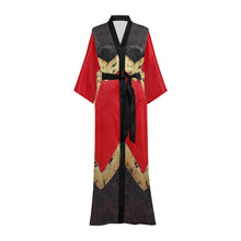 Load image into Gallery viewer, Red Heart 56" EXTRA LONG Kimono Robe For Tall Women | JSFA - JSFA - Art On Fashion by Jenny Simon