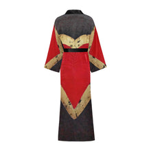 Load image into Gallery viewer, Red Heart 56" EXTRA LONG Kimono Robe For Tall Women | JSFA - JSFA - Art On Fashion by Jenny Simon