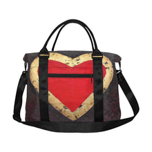 Load image into Gallery viewer, Red Heart Ladies Weekender Travel Carry On Bag - JSFA - Art On Fashion by Jenny Simon