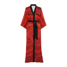 Load image into Gallery viewer, Red Rose 56" EXTRA LONG Kimono Robe For Tall Women | JSFA - JSFA - Art On Fashion by Jenny Simon