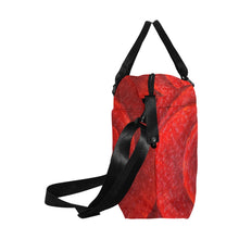 Load image into Gallery viewer, Red Rose Ladies Weekender Travel Carry On Bag - JSFA - Art On Fashion by Jenny Simon