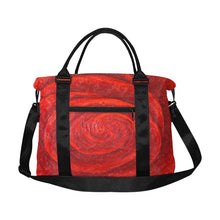 Load image into Gallery viewer, Red Rose Ladies Weekender Travel Carry On Bag - JSFA - Art On Fashion by Jenny Simon
