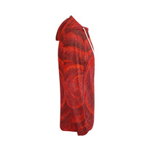 Load image into Gallery viewer, Red Rose Women's Zip Up Hoodie Jacket | JSFA - JSFA - Original Art On Fashion by Jenny Simon