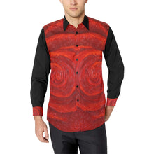 Load image into Gallery viewer, Red Roses Long Sleeve Men's Shirt | JSFA - JSFA - Original Art On Fashion by Jenny Simon