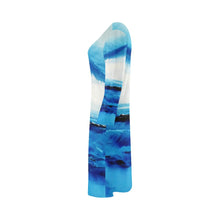 Load image into Gallery viewer, Spellbound Blue White A-Line Dress | JSFA - JSFA - Original Art On Fashion by Jenny Simon