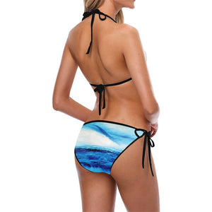 Spellbound Blue White String Bikini | JSFA - JSFA - Original Art On Fashion by Jenny Simon