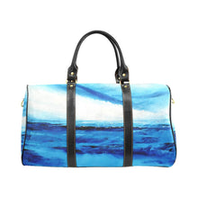 Load image into Gallery viewer, Spellbound Blue White Water Travel Bag | JSFA - JSFA - Original Art On Fashion by Jenny Simon