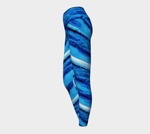 Load image into Gallery viewer, Spellbound Blue Yoga Pants | JSFA - JSFA - Original Art On Fashion by Jenny Simon