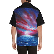 Load image into Gallery viewer, Stars And Stripes Blue Red Hawaiian Shirt Black Sleeves | JSFA - JSFA - Original Art On Fashion by Jenny Simon