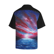 Load image into Gallery viewer, Stars And Stripes Blue Red Hawaiian Shirt Black Sleeves | JSFA - JSFA - Original Art On Fashion by Jenny Simon