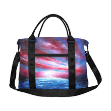 Load image into Gallery viewer, Stars And Stripes Red White Blue Ladies Weekender Travel Carry On Bag - JSFA - Art On Fashion by Jenny Simon