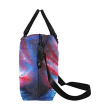 Load image into Gallery viewer, Stars And Stripes Red White Blue Ladies Weekender Travel Carry On Bag - JSFA - Art On Fashion by Jenny Simon