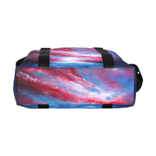 Load image into Gallery viewer, Stars And Stripes Red White Blue Ladies Weekender Travel Carry On Bag - JSFA - Art On Fashion by Jenny Simon