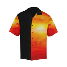 Load image into Gallery viewer, Sunset Magic Orange Black Side Hawaiian Shirt | JSFA - JSFA - Original Art On Fashion by Jenny Simon