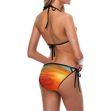 Load image into Gallery viewer, Sunset Magic Orange String Bikini | JSFA - JSFA - Original Art On Fashion by Jenny Simon