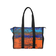 Load image into Gallery viewer, Zest Orange Blue Beach Pool Beach Tote | JSFA - JSFA - Art On Fashion by Jenny Simon