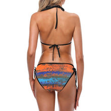 Load image into Gallery viewer, Zest Orange Blue String Bikini | JSFA - JSFA - Original Art On Fashion by Jenny Simon