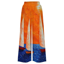 Load image into Gallery viewer, SAILBOATS Women's Palazzo Pants | Wide Leg Pants High Waist Flowy Trousers | JSFA
