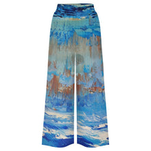 Load image into Gallery viewer, BLUE TALES Women's Palazzo Pants | Wide Leg Pants High Waist Flowy Trousers | JSFA