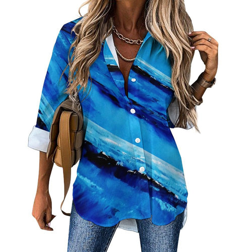 BLUE STRIPES Long Sleeve Blouse | JSFA - JSFA Jenny Simon