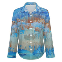 Load image into Gallery viewer, BLUE TALES Long Sleeve Blouse | JSFA - JSFA Jenny Simon