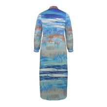 Load image into Gallery viewer, BLUE TALES Swimsuit Cover Up Dress Blouse Botton Down Shirt | JSFA - JSFA Jenny Simon