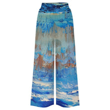 Load image into Gallery viewer, BLUE TALES Women's Palazzo Pants | Wide Leg Pants High Waist Flowy Trousers | JSFA - JSFA Jenny Simon