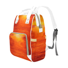 Load image into Gallery viewer, Bright Orange Sunset Water - Resistant Backpack | JSFA - JSFA - Art On Fashion by Jenny Simon