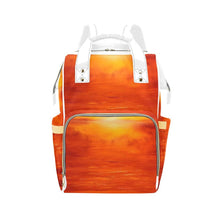 Load image into Gallery viewer, Bright Orange Sunset Water - Resistant Backpack | JSFA - JSFA - Art On Fashion by Jenny Simon