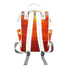 Load image into Gallery viewer, Bright Orange Sunset Water - Resistant Backpack | JSFA - JSFA - Art On Fashion by Jenny Simon