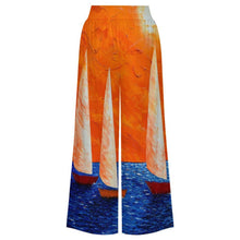 Load image into Gallery viewer, SAILBOATS Women's Palazzo Pants | Wide Leg Pants High Waist Flowy Trousers | JSFA