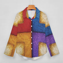 Load image into Gallery viewer, HAPPY QUAD Long Sleeve Blouse | JSFA - JSFA Jenny Simon