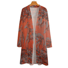 Load image into Gallery viewer, HORSES Women's Mid-Length Cardigan | JSFA - JSFA Jenny Simon