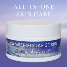 Load image into Gallery viewer, JSFA Exfoliating Sugar Scrub - Face Polish With Organic Coconut And Lavender Oil - Proudly Made In USA - JSFA Jenny Simon