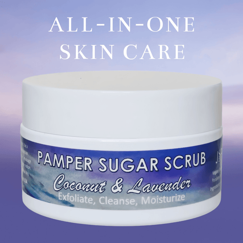 JSFA Exfoliating Sugar Scrub - Face Polish With Organic Coconut And Lavender Oil - Proudly Made In USA - JSFA Jenny Simon