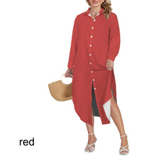 Load image into Gallery viewer, Multiple Solid Colors Swimsuit Cover Up Dress Blouse Botton Down Shirt | JSFA - JSFA Jenny Simon