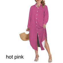 Load image into Gallery viewer, Multiple Solid Colors Swimsuit Cover Up Dress Blouse Botton Down Shirt | JSFA - JSFA Jenny Simon