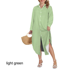 Load image into Gallery viewer, Multiple Solid Colors Swimsuit Cover Up Dress Blouse Botton Down Shirt | JSFA - JSFA Jenny Simon