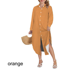 Load image into Gallery viewer, Multiple Solid Colors Swimsuit Cover Up Dress Blouse Botton Down Shirt | JSFA - JSFA Jenny Simon