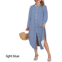 Load image into Gallery viewer, Multiple Solid Colors Swimsuit Cover Up Dress Blouse Botton Down Shirt | JSFA - JSFA Jenny Simon