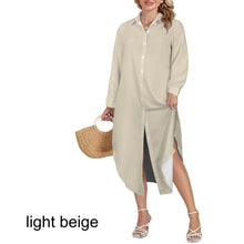 Load image into Gallery viewer, Multiple Solid Colors Swimsuit Cover Up Dress Blouse Botton Down Shirt | JSFA - JSFA Jenny Simon