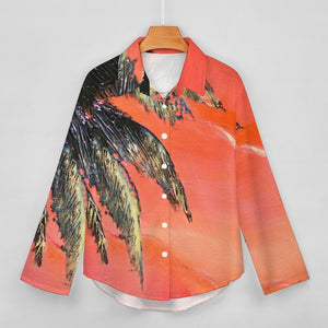 Palm Tree Long Sleeve Blouse | JSFA - JSFA Jenny Simon