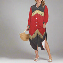 Load image into Gallery viewer, RED HEART Swimsuit Cover Up Dress Blouse Botton Down Shirt | JSFA - JSFA Jenny Simon