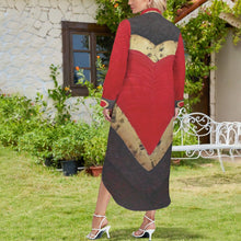 Load image into Gallery viewer, RED HEART Swimsuit Cover Up Dress Blouse Botton Down Shirt | JSFA - JSFA Jenny Simon