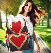 Load image into Gallery viewer, Red Heart Water - Resistant Backpack | JSFA - JSFA - Art On Fashion by Jenny Simon